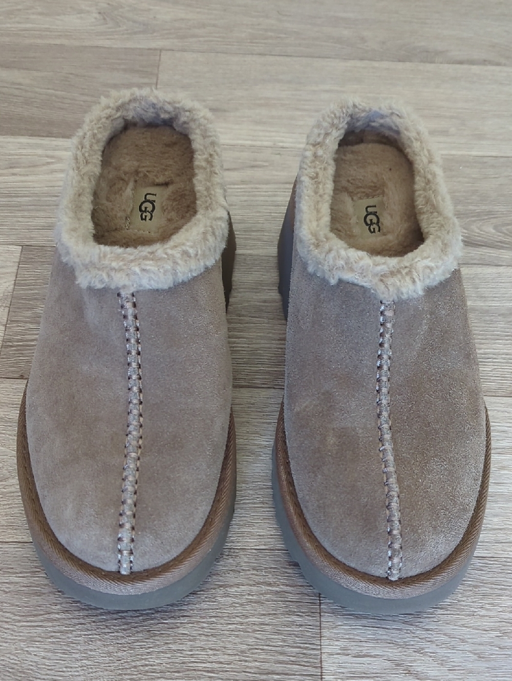 UGG Hickory Suede New Heights Cozy Clogs